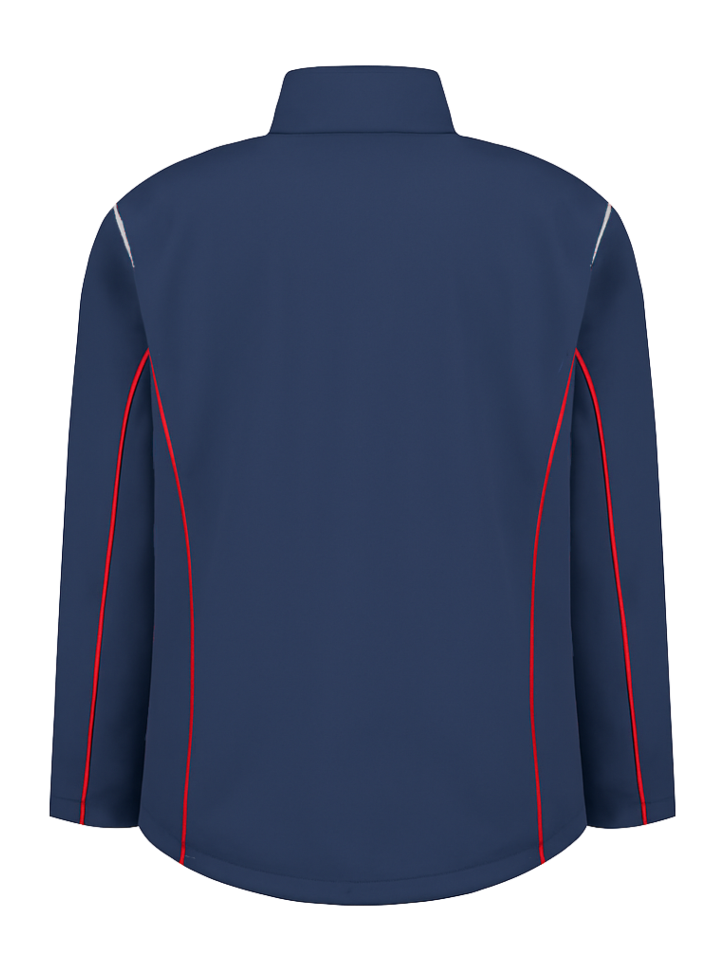 Comfortabele softshell werkjas – navy/rood