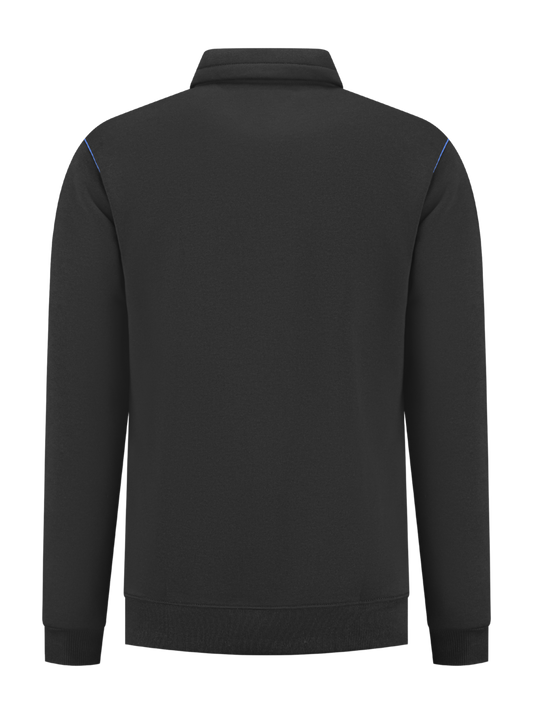 Werksweater zwart/kobalt