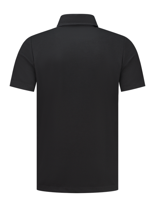 Representatieve polo met logostof -zwart