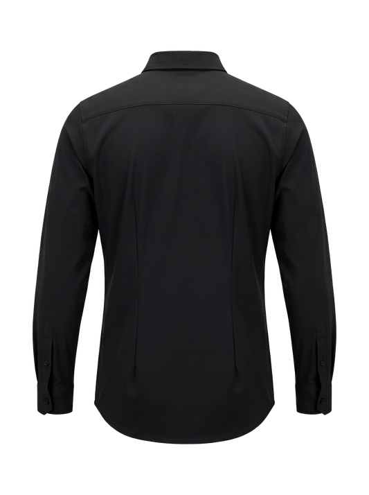Heren travel overhemd – zwart