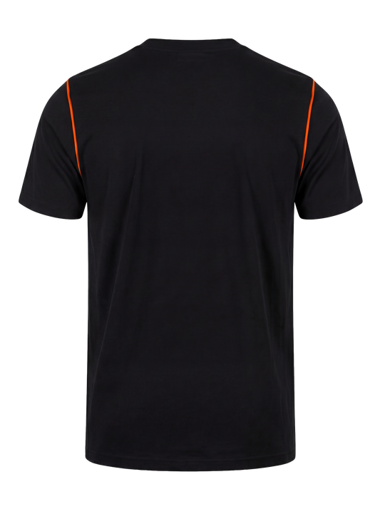 Werk T-shirt- zwart/oranje