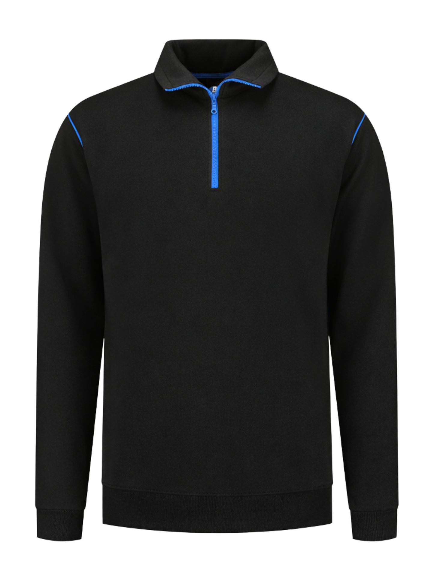 Werksweater zwart/kobalt