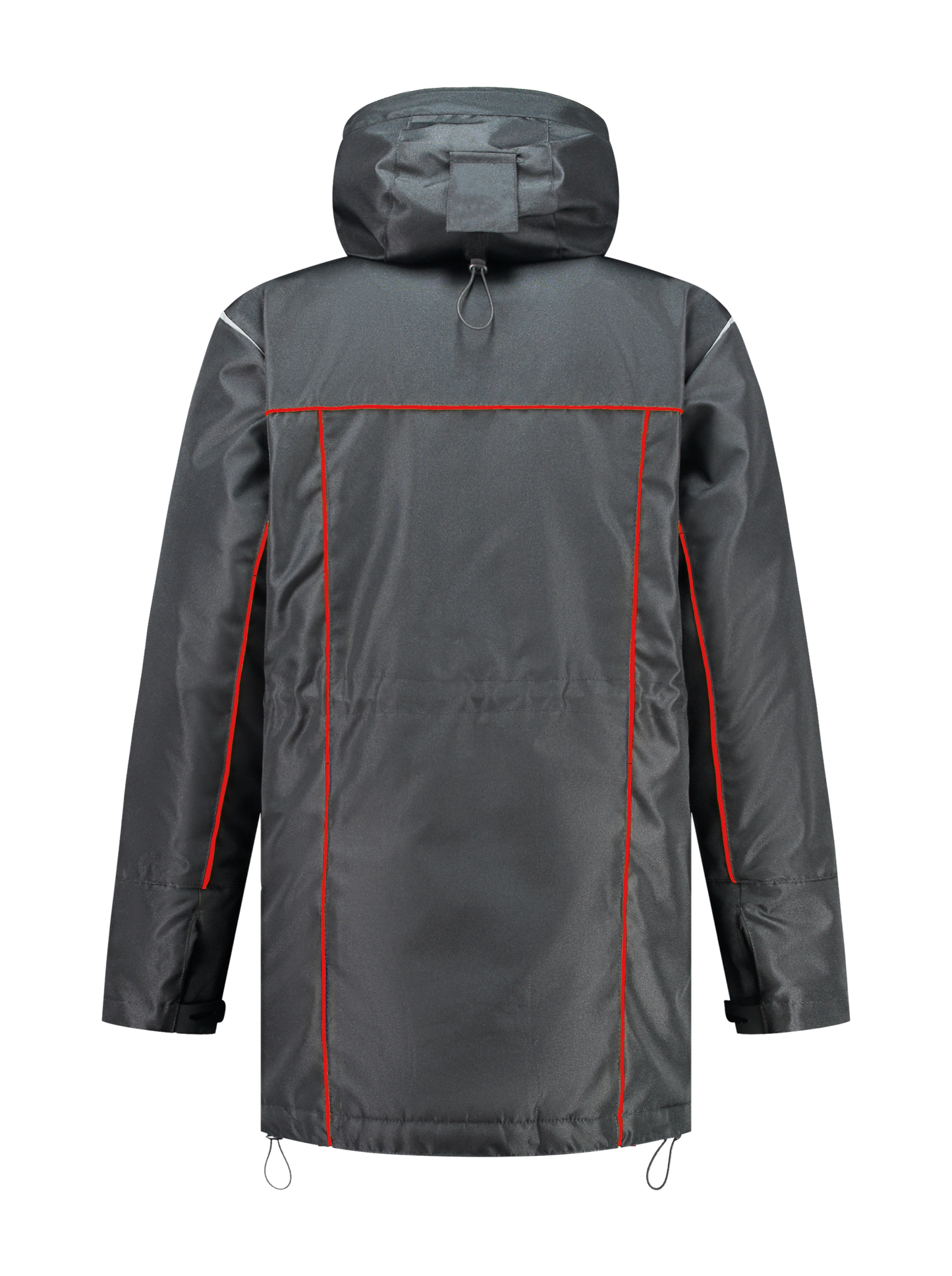Water- en winddichte winterwerkjas – antraciet/rood