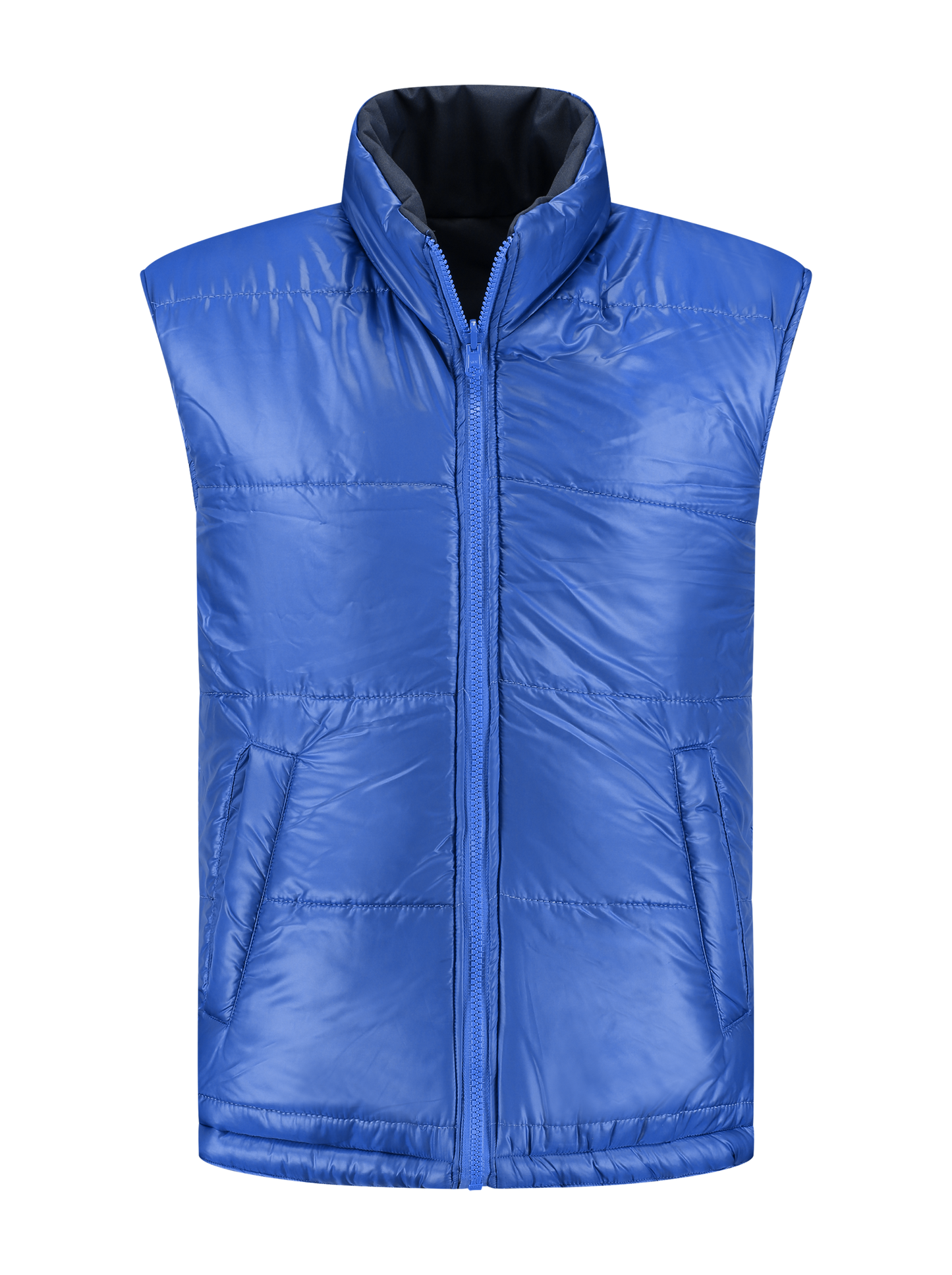 Omkeerbare werkbodywarmer – navy/kobalt