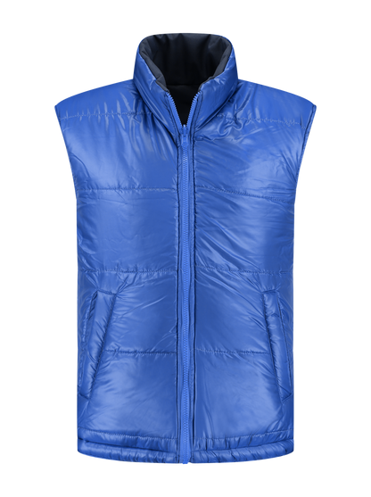 Omkeerbare werkbodywarmer – navy/kobalt