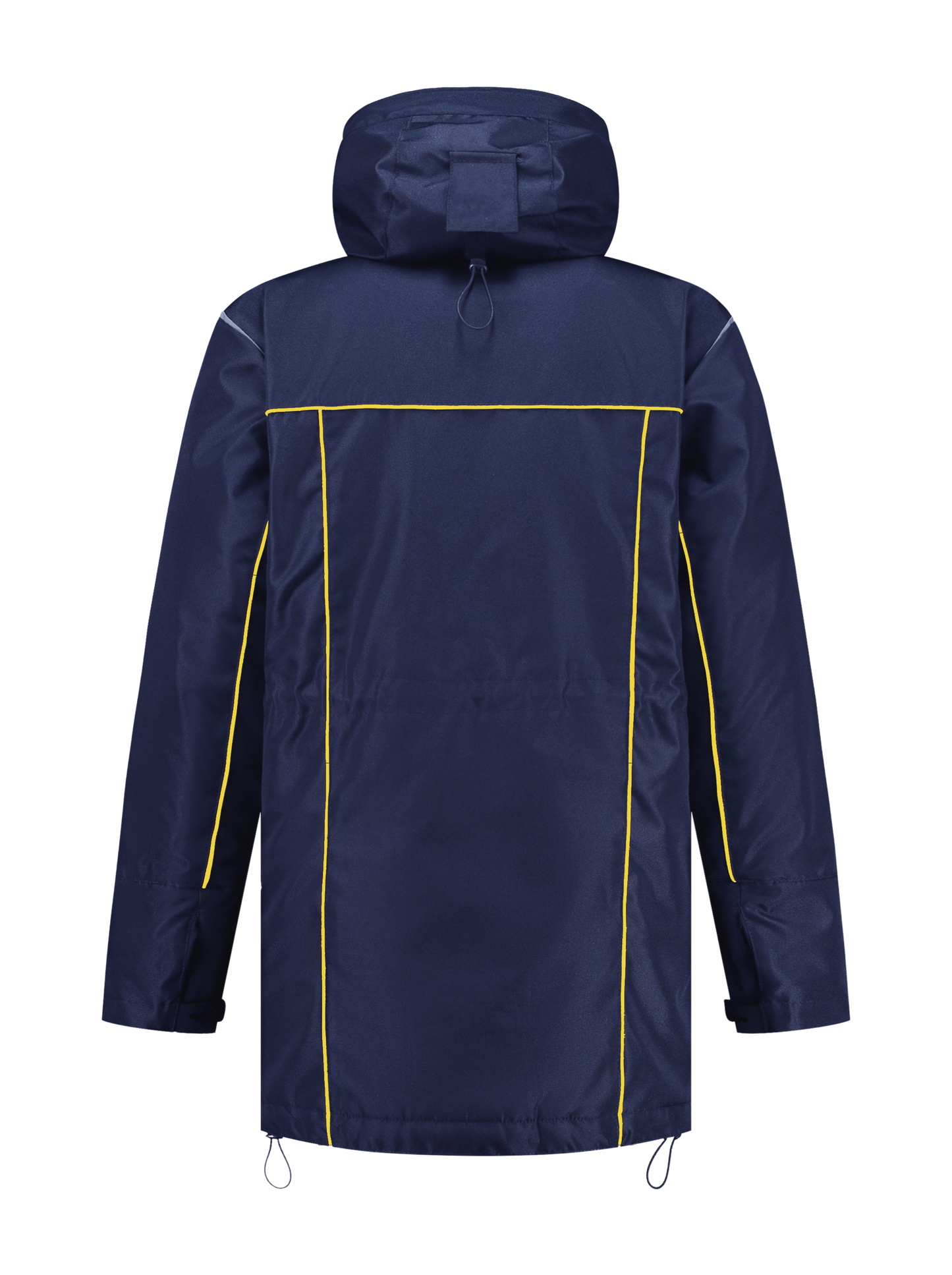Water- en winddichte winterwerkjas – navy/geel