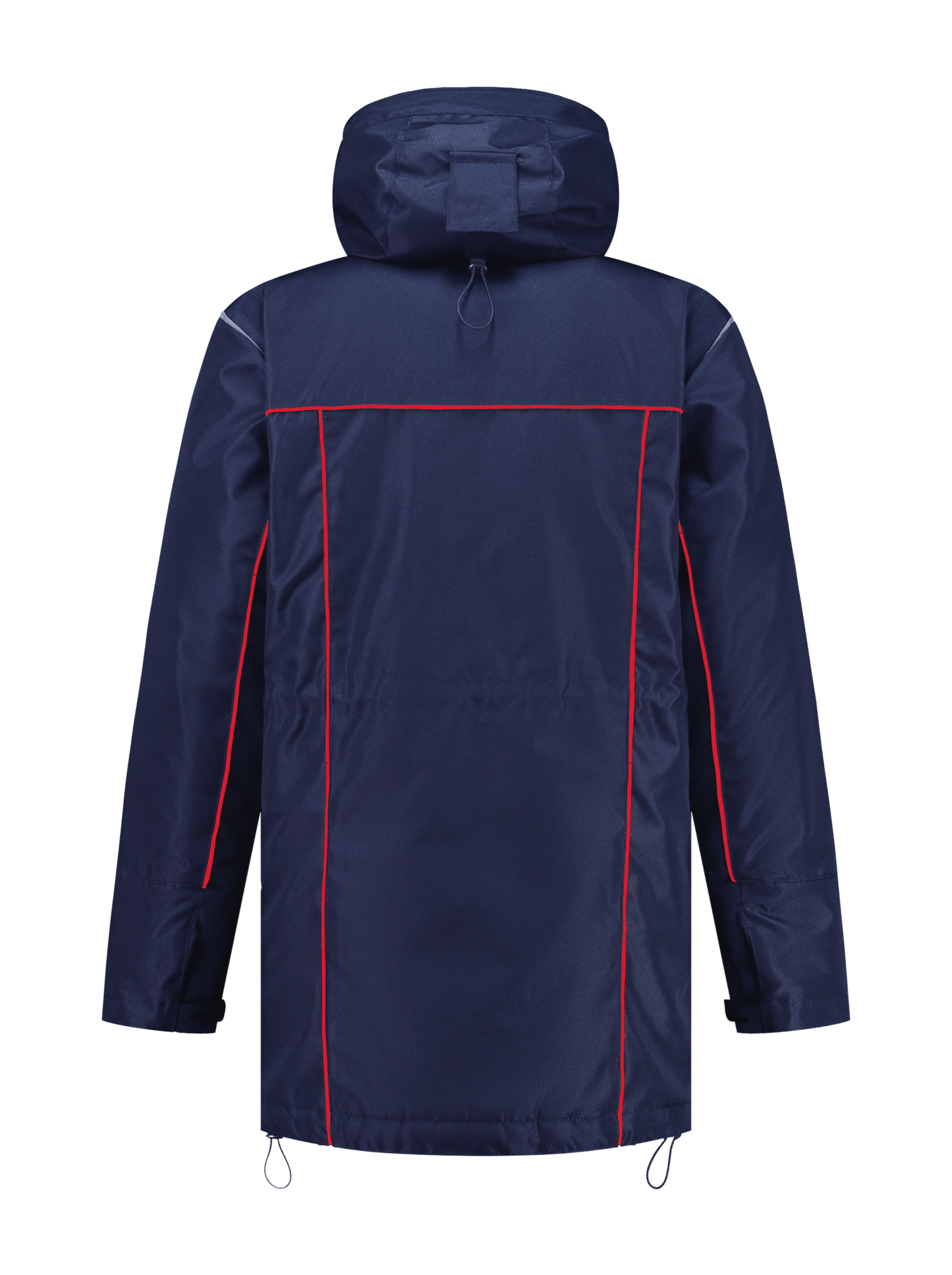 Water- en winddichte winterwerkjas– navy/rood