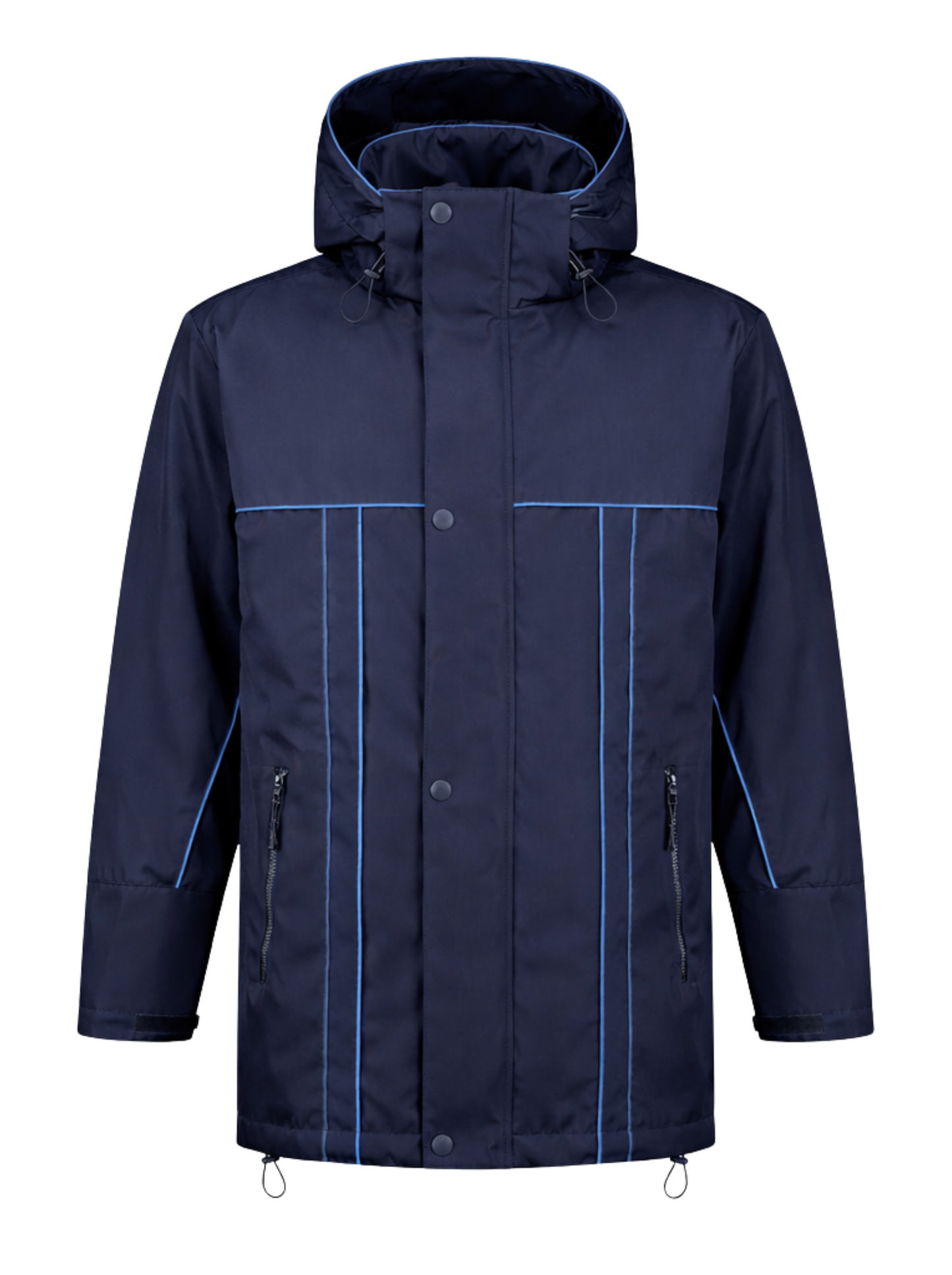 Water- en winddichte winterwerkjas – navy/kobalt