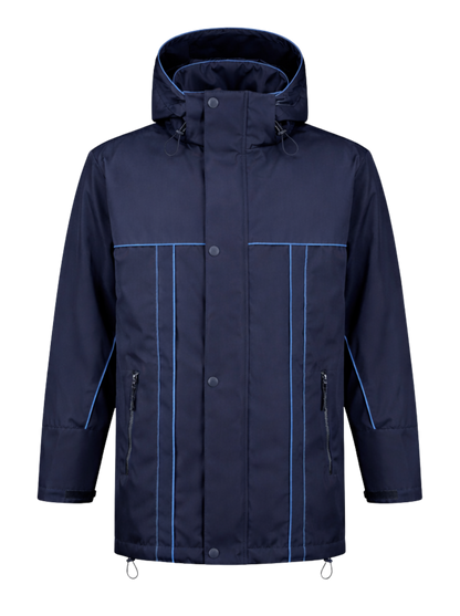 Water- en winddichte winterwerkjas – navy/kobalt