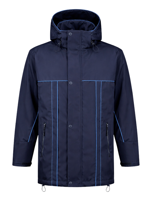 Water- en winddichte winterwerkjas – navy/kobalt