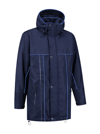 Water- en winddichte winterwerkjas – navy/kobalt