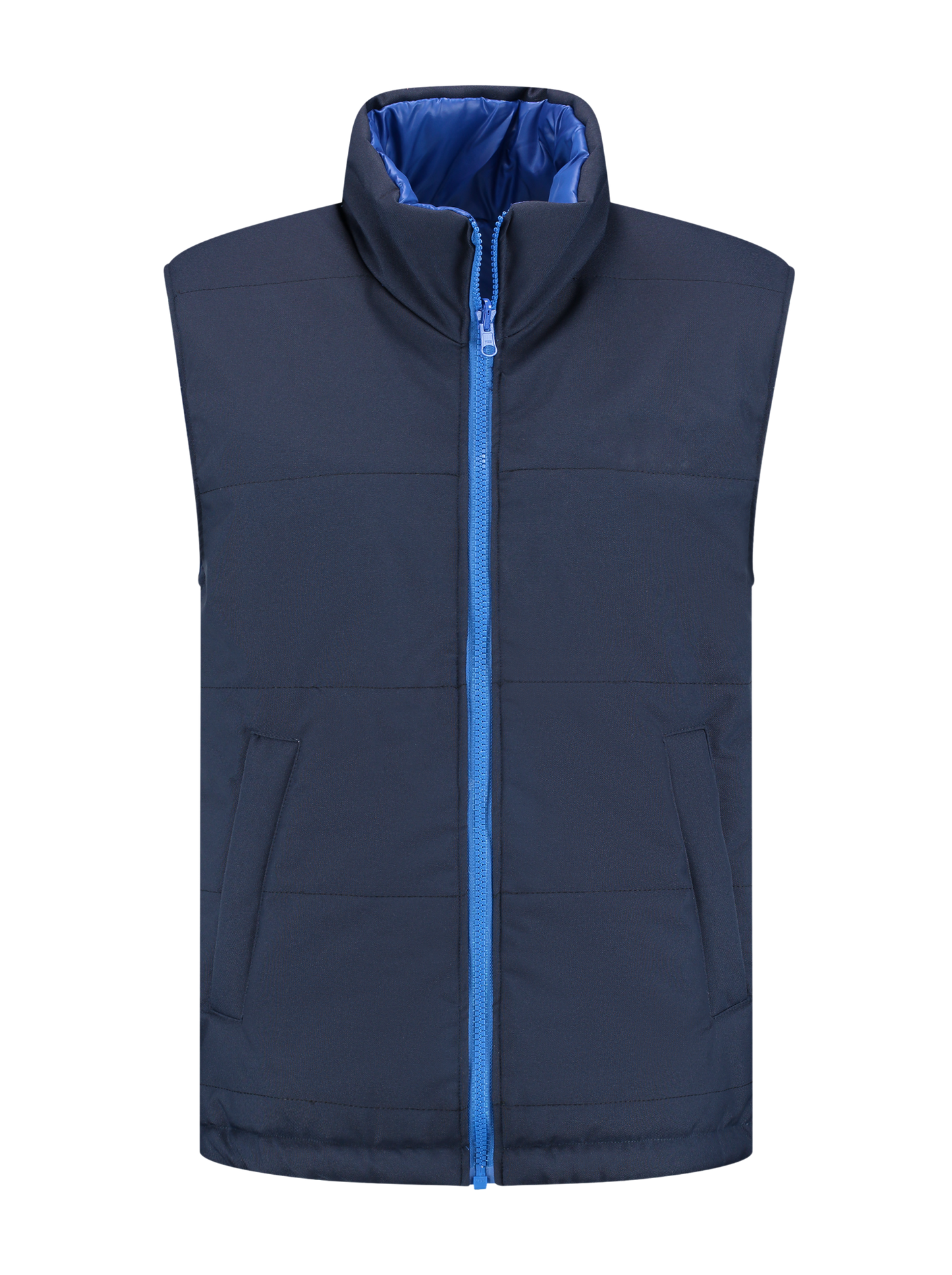 Omkeerbare werkbodywarmer – navy/kobalt