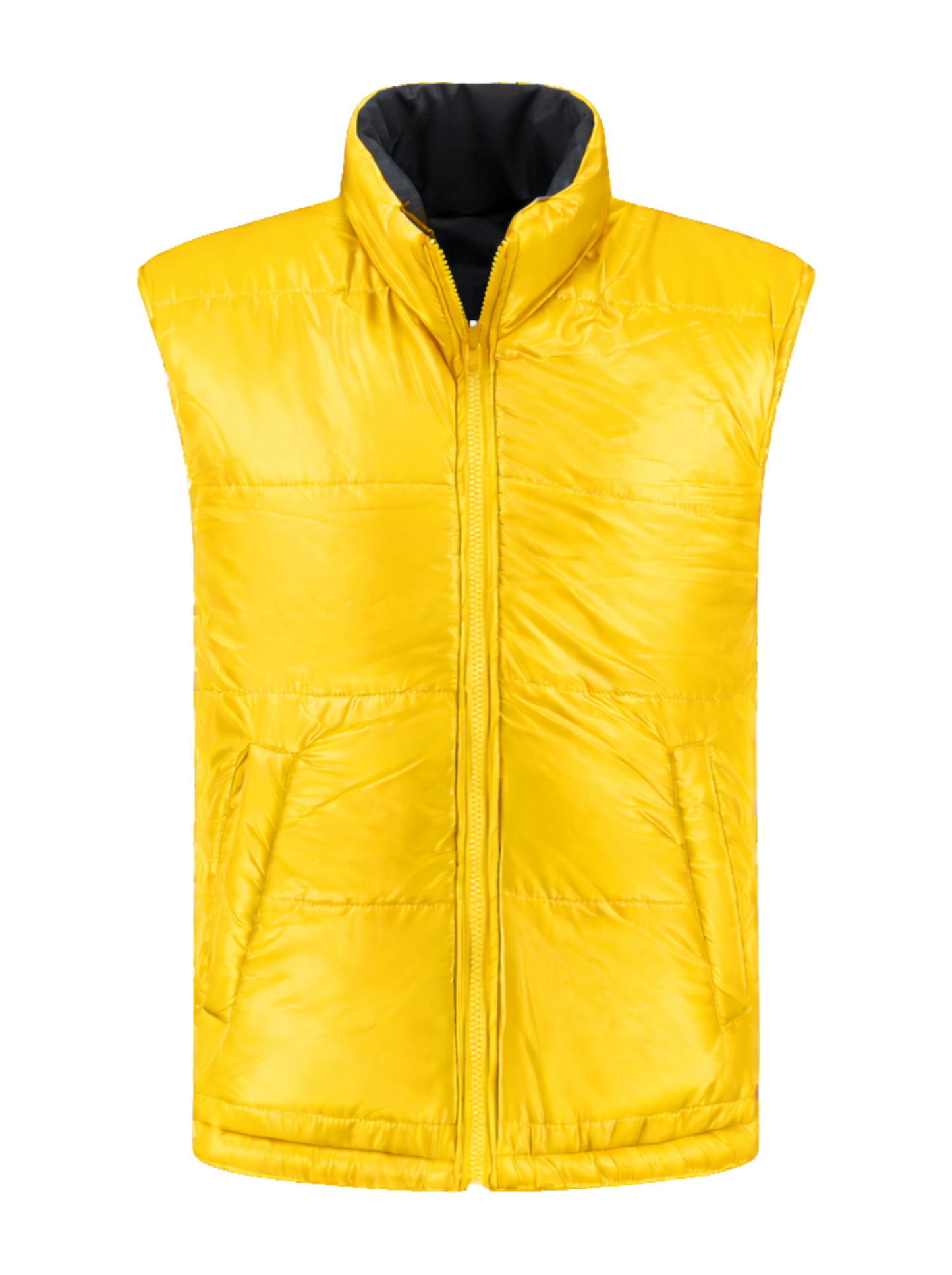 Omkeerbare werkbodywarmer – antraciet/geel