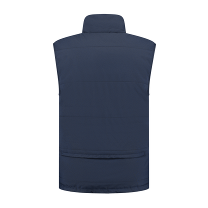 Bodywarmer Navy met kleuraccent rood-  voor professionals comfortabel, duurzaam en representatief