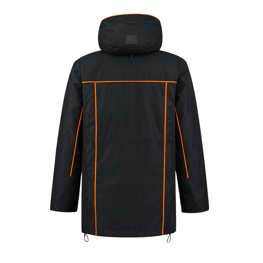 Winter werkjas met kleuraccent voor professionals warm, waterdicht en herkenbaar