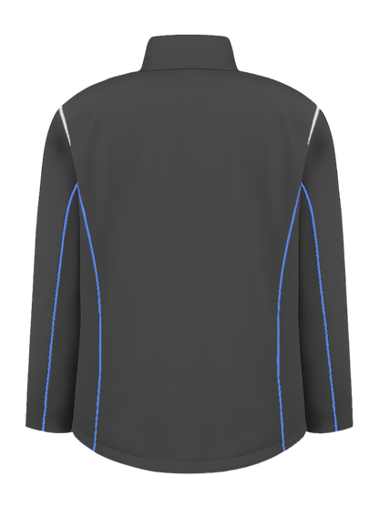 Comfortabele softshell werkjas – antraciet/kobalt