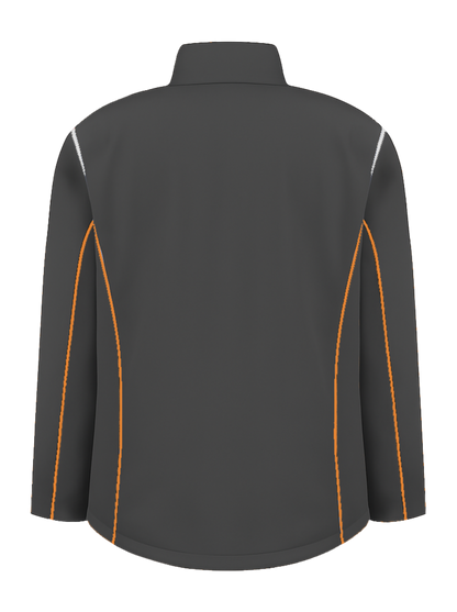 Comfortabele softshell werkjas – antraciet/oranje