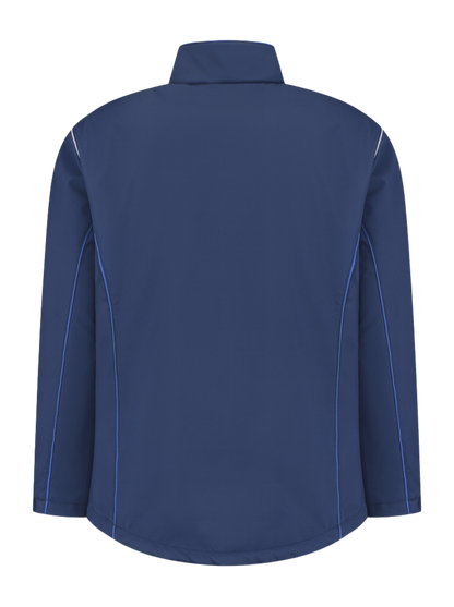 Comfortabele softshell werkjas – navy/kobalt