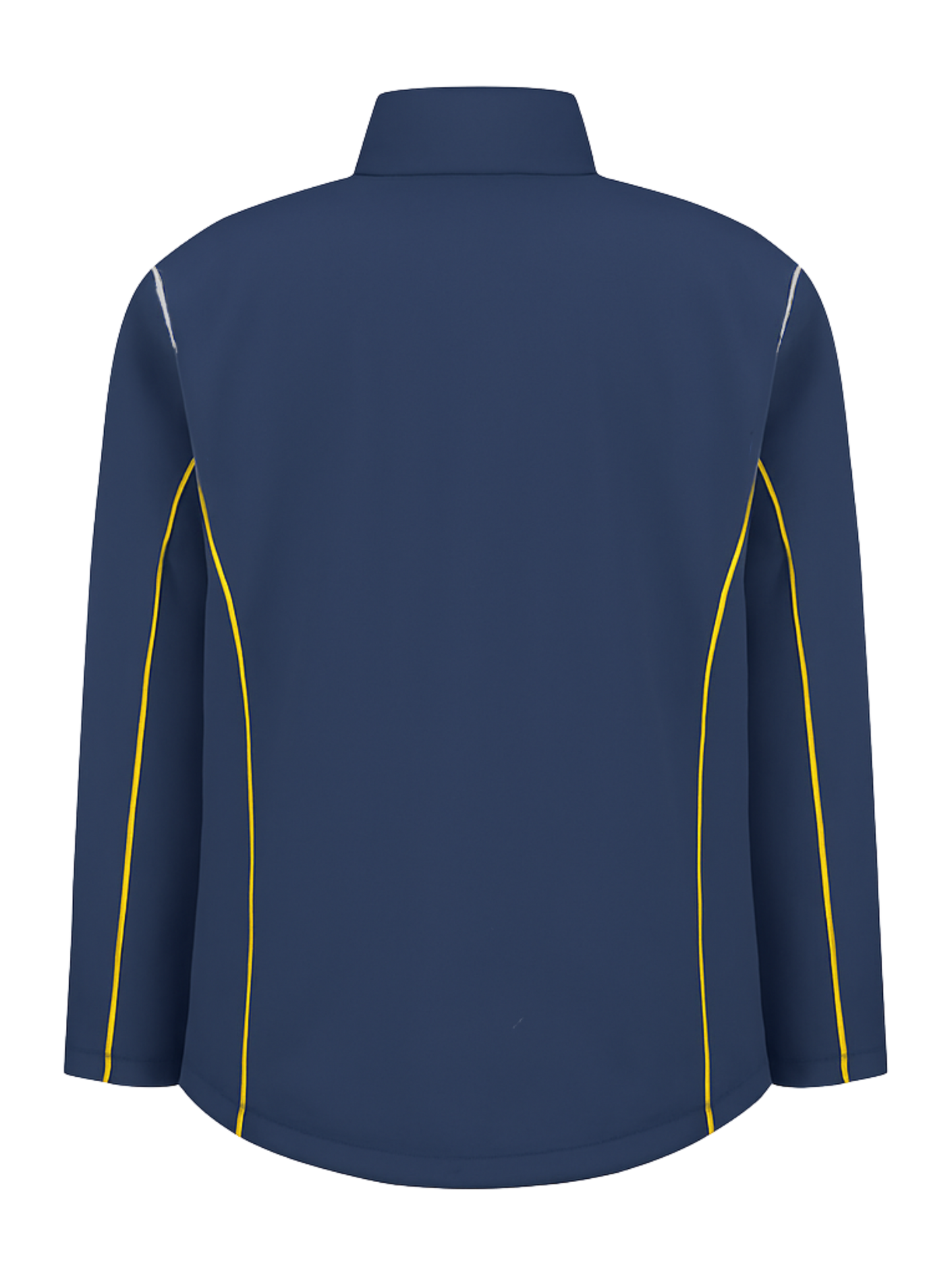 Comfortabele softshell werkjas – navy/geel