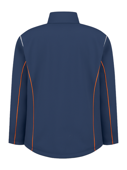 Comfortabele softshell werkjas – navy/oranje