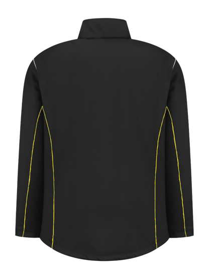 Comfortabele softshell werkjas – zwart/geel