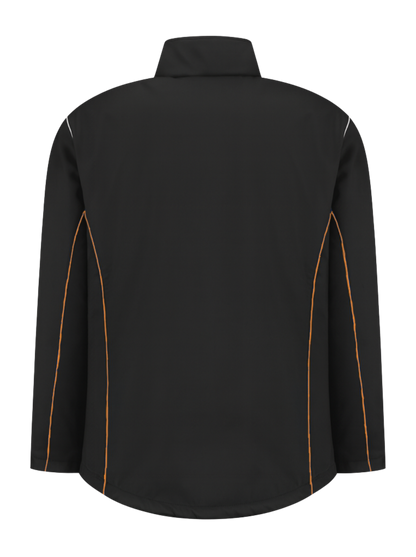 Comfortabele softshell werkjas – zwart/oranje