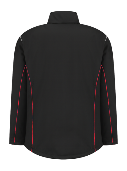 Comfortabele softshell werkjas – zwart/rood