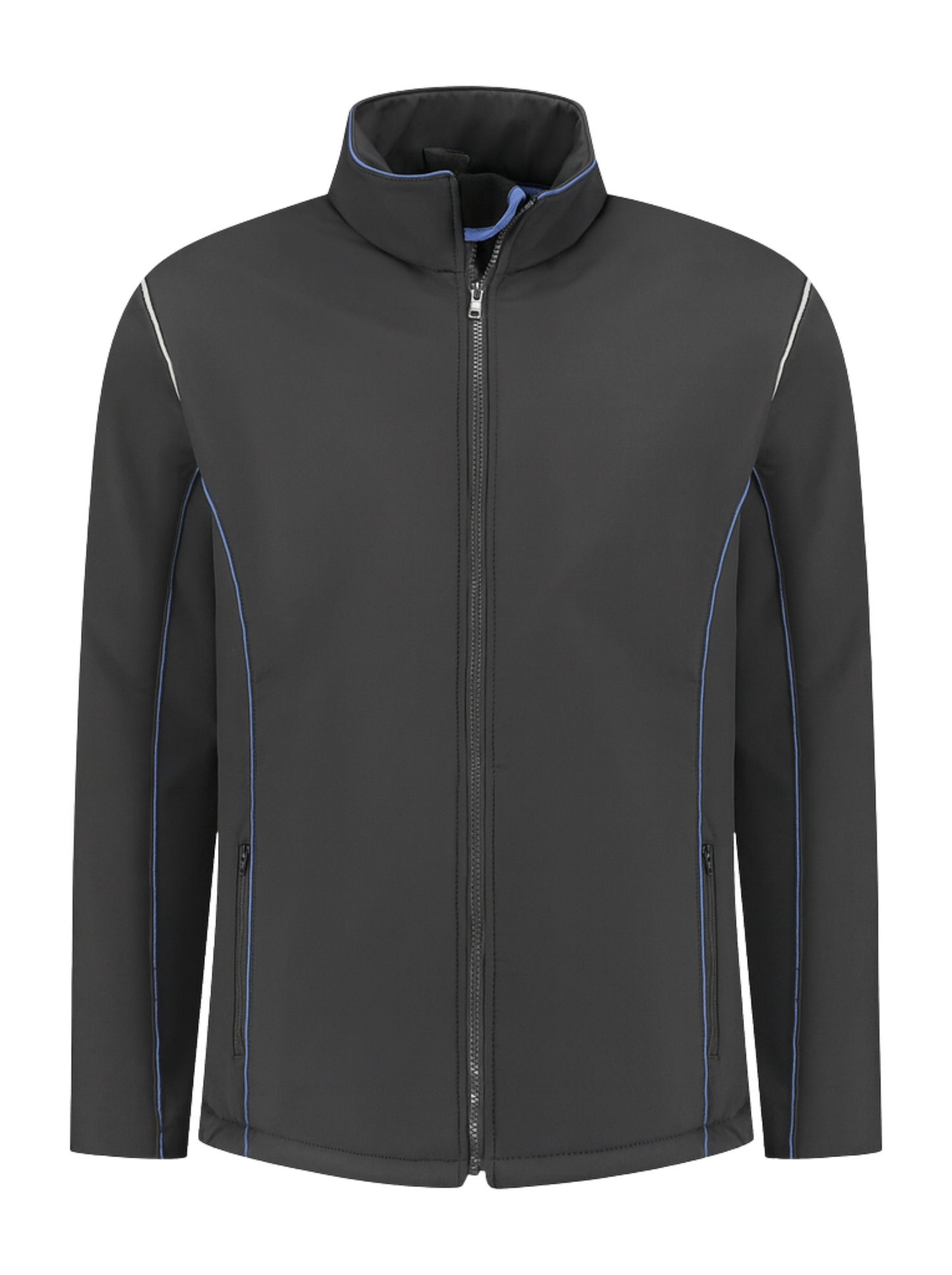 Comfortabele softshell werkjas – antraciet/kobalt