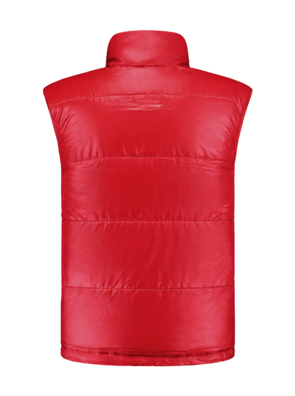 Omkeerbare werkbodywarmer – navy/rood