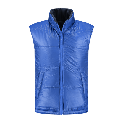 Bodywarmer Zwart met kleuraccent blauw- voor professionals comfortabel, duurzaam en representatief