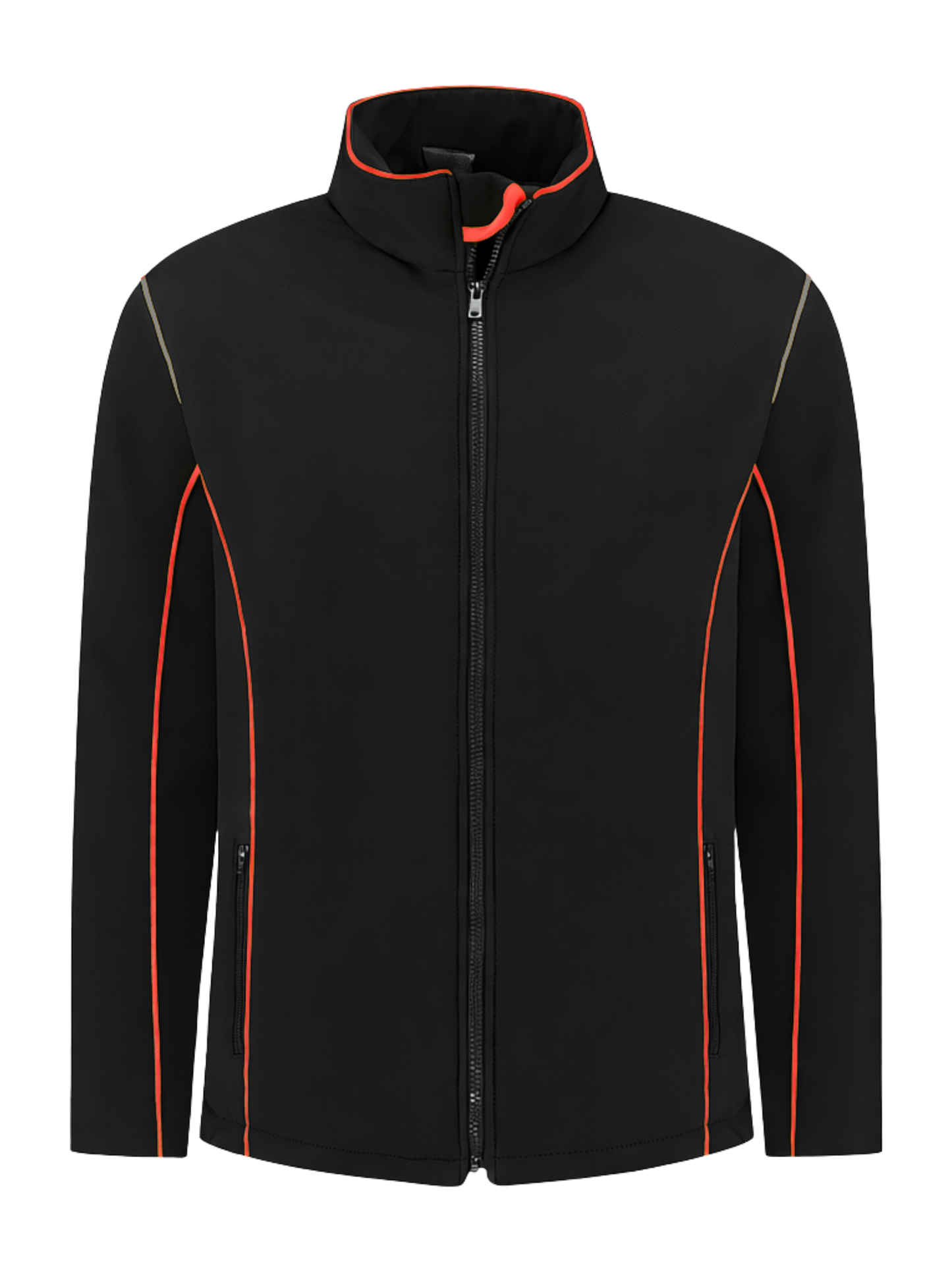 Comfortabele softshell werkjas – zwart/rood