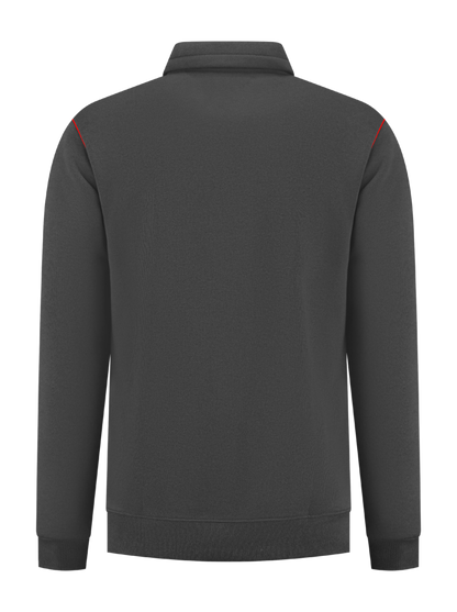 Werksweater antraciet/rood