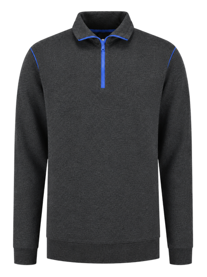 Werksweater antraciet/kobalt
