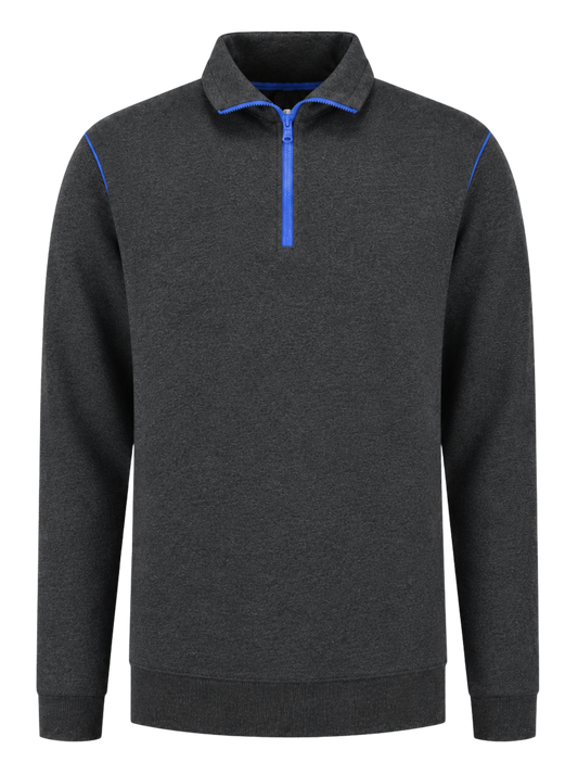 Werksweater antraciet/kobalt