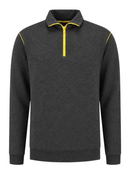 Werksweater antraciet/geel