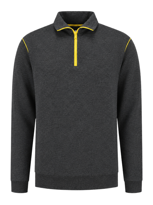 Werksweater antraciet/geel
