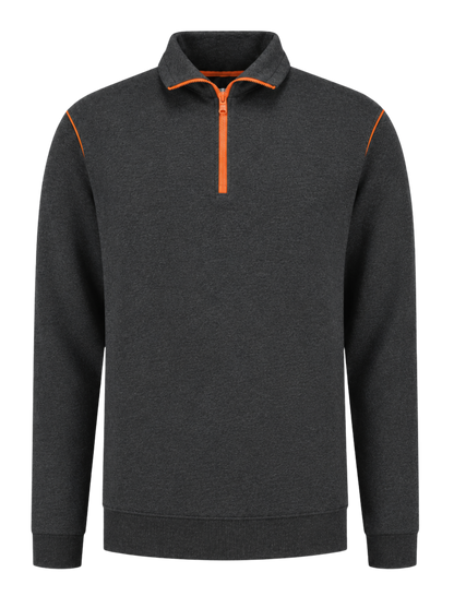Werksweater antraciet/oranje