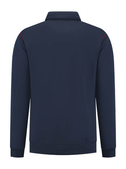 Werksweater navy/rood
