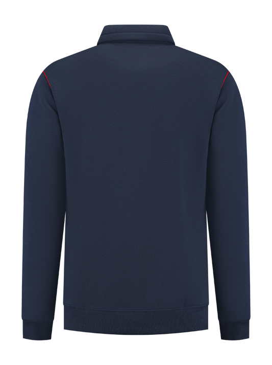 Werksweater navy/rood