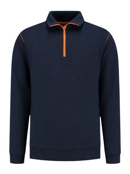 Werksweater navy/oranje