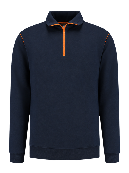 Werksweater navy/oranje
