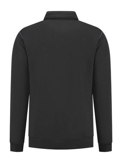 Werksweater zwart/kobalt