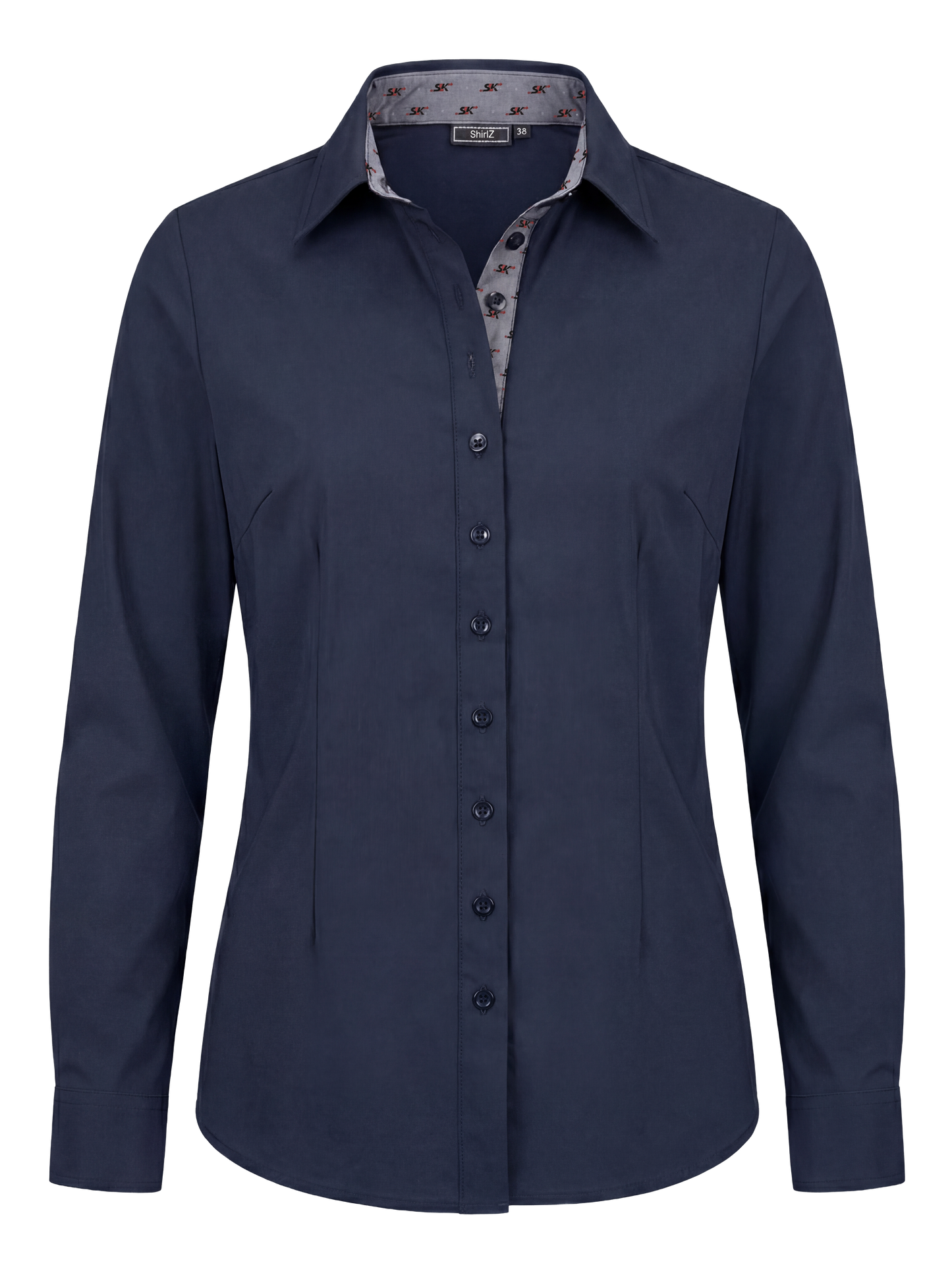 Dames travel blouse – navy