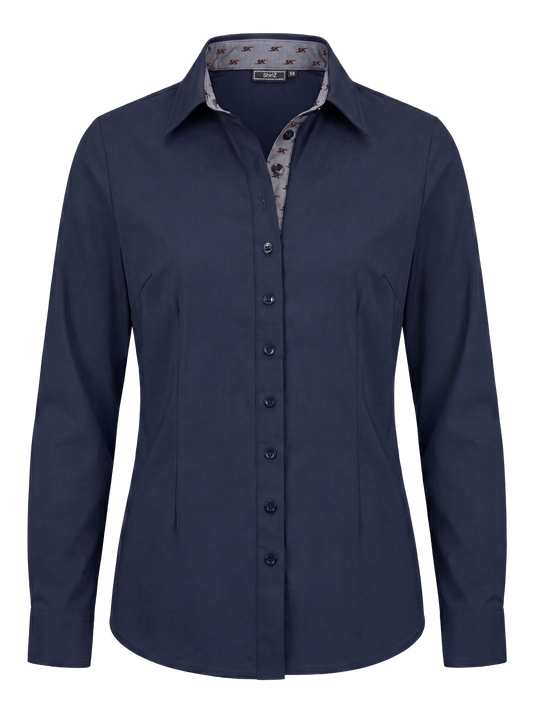 Dames travel blouse – navy