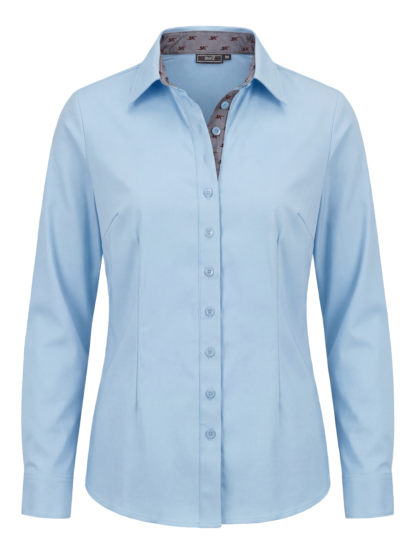 Dames travel blouse – lichtblauw