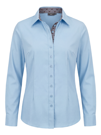 Dames travel blouse – lichtblauw