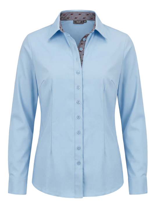 Dames travel blouse – lichtblauw