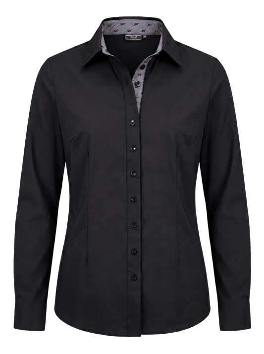 Dames travel blouse – zwart
