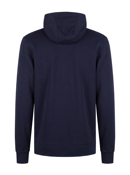 Werkhoodie navy/geel