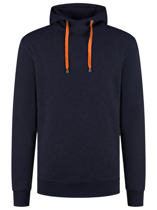 Werkhoodie navy/oranje